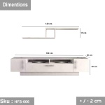 TV table with additional units made of high-quality MDF wood - HFS-006 - Image 3