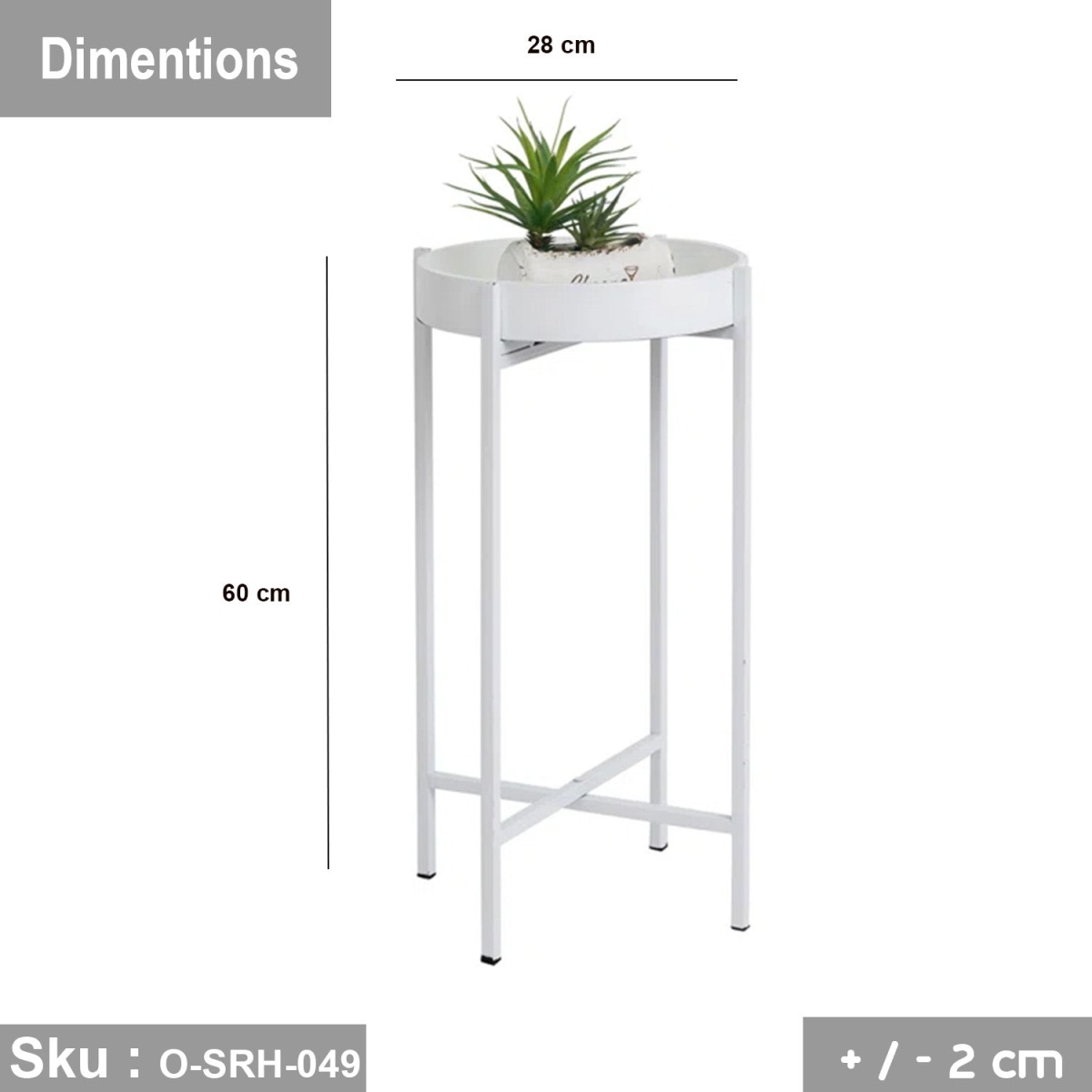 Metal side table with thermal paint - O-SRH-049 - Image 3