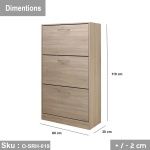 High-quality MDF wooden shoe rack - O-SRH-019 - Image 3