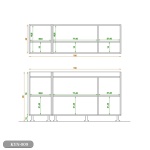 Two-piece kitchen with wood countertops and MDF wood - KYN-009 - Image 3