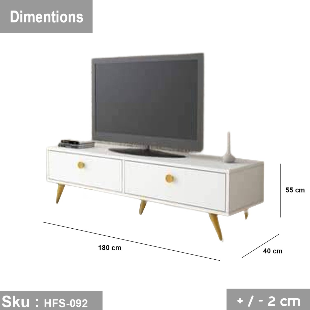 High quality MDF wood TV table - HFS-092 - Image 3