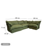Beech wood corner with linen or velvet fabric - KYN-045 - Image 3