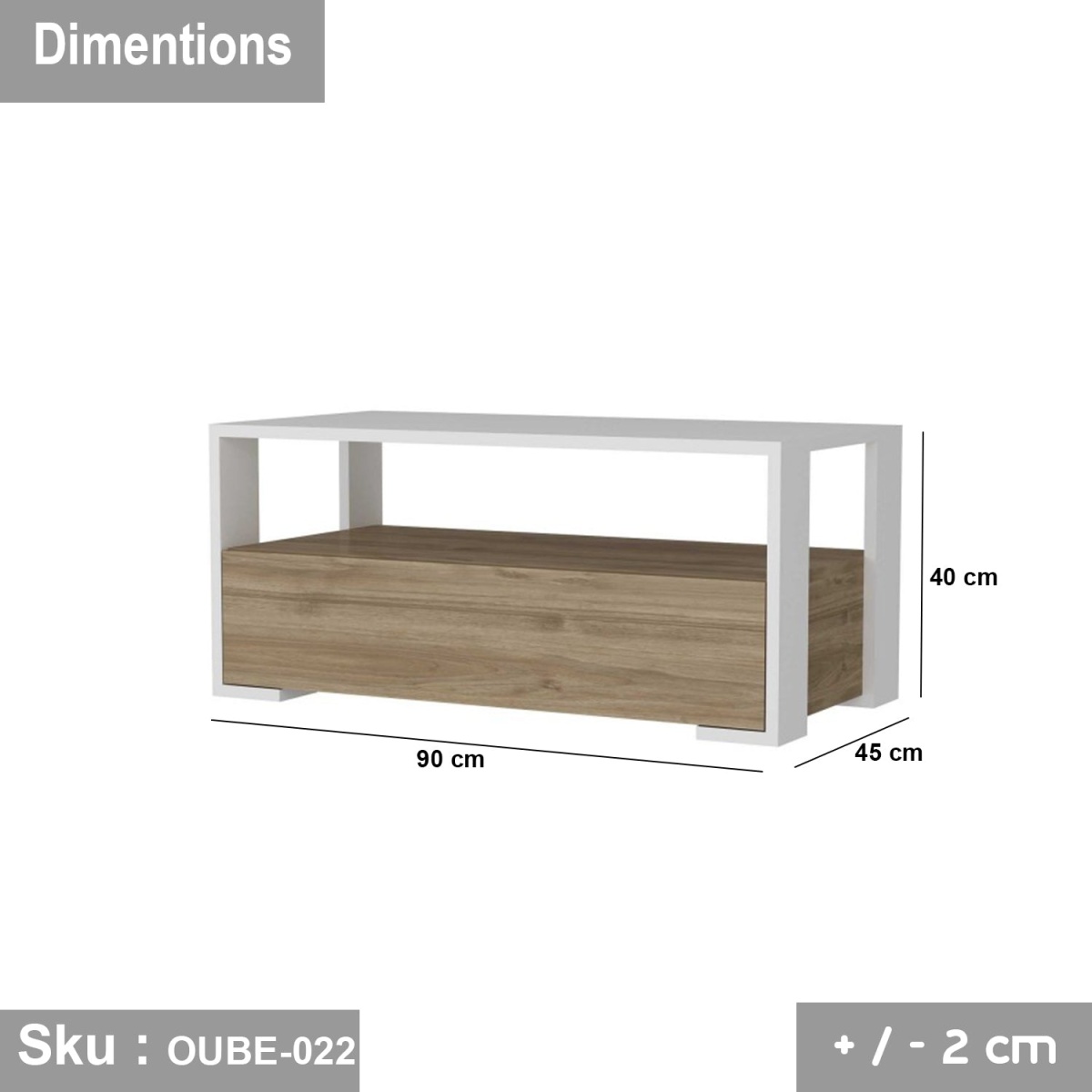 High quality MDF wood coffee table - OUBE-022 - Image 3