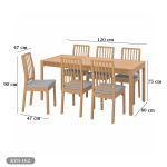 Dining table - 7 pieces of high quality beech wood - KYN-162 - Image 3
