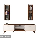 TV table with additional units made of high-quality MDF wood - HFS-010 - Image 3