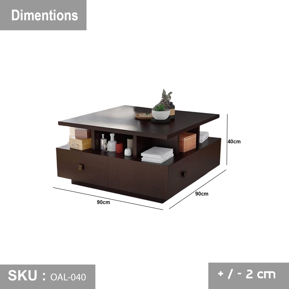 High quality MDF wood coffee table - OAL-040 - Image 3