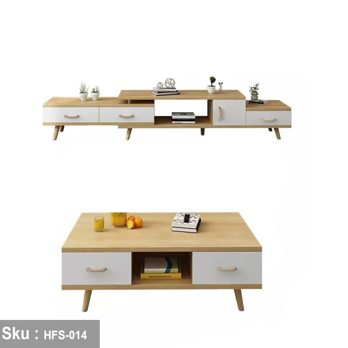 TV table and coffee table made of high-quality MDF wood - HFS-014 - Image 2