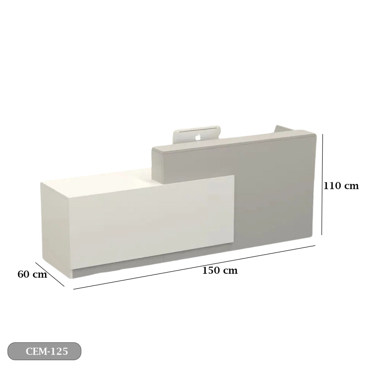 Meeting tab- 240x120 - Spanish MDF wood with metal chassis - CEM-063 - Image 3