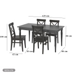 Dining table - 5 pieces of high quality beech wood - KYN-176 - Image 3