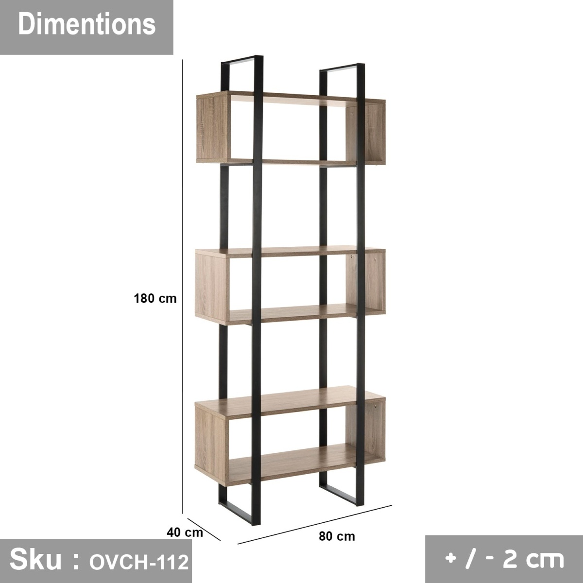 Shelving unit 80x40cm - OVCH-112 - Image 3