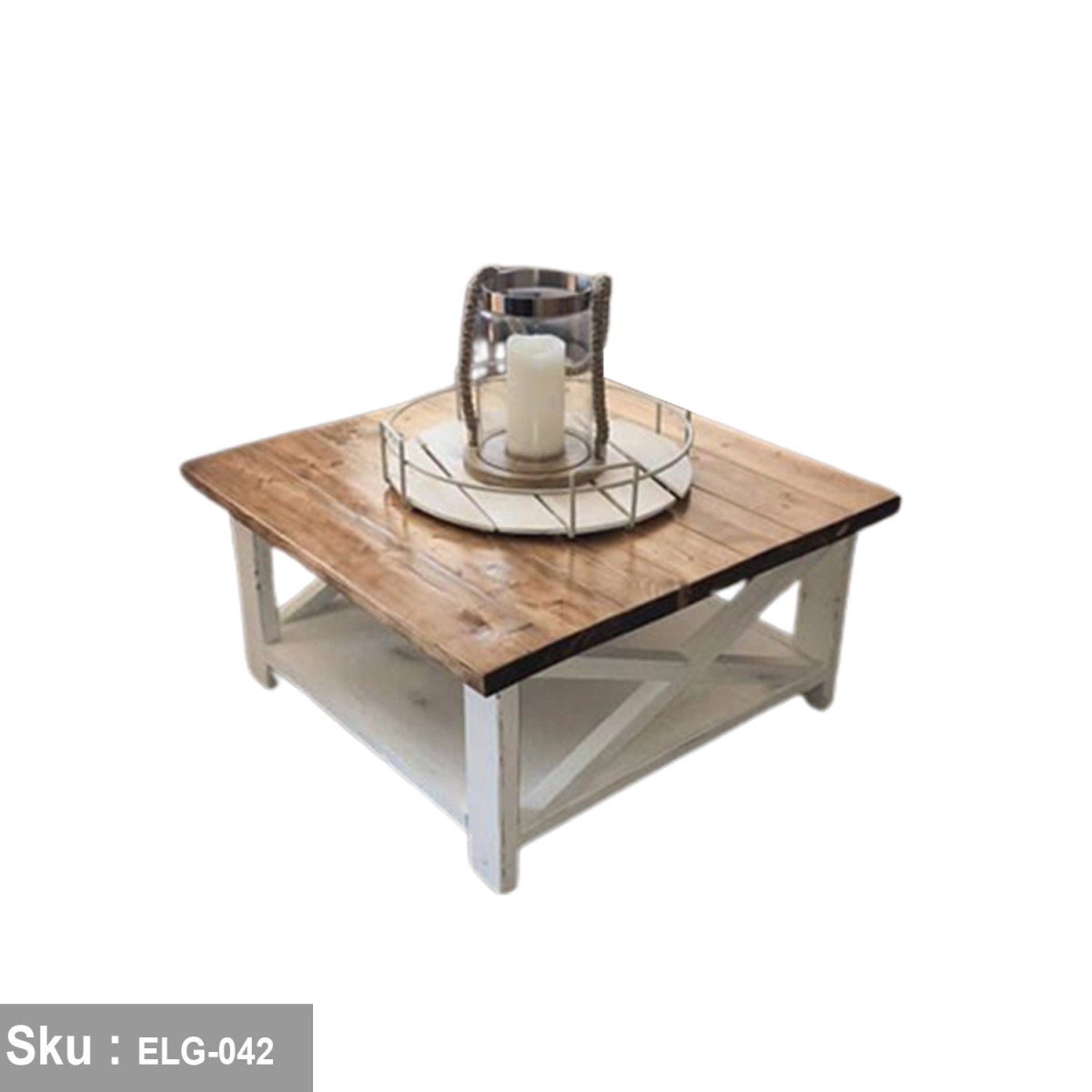 Natural wood coffee table - 75 * 45 - ELG-042 - Image 2