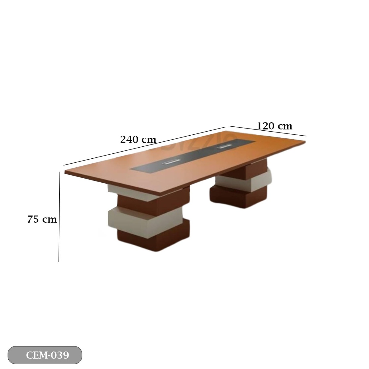 Meeting tab- 240x120 - Spanish MDF wood - CEM-039 - Image 3