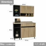 Two piece kitchen made of high quality MDF wood - O-SRH-136 - Image 3