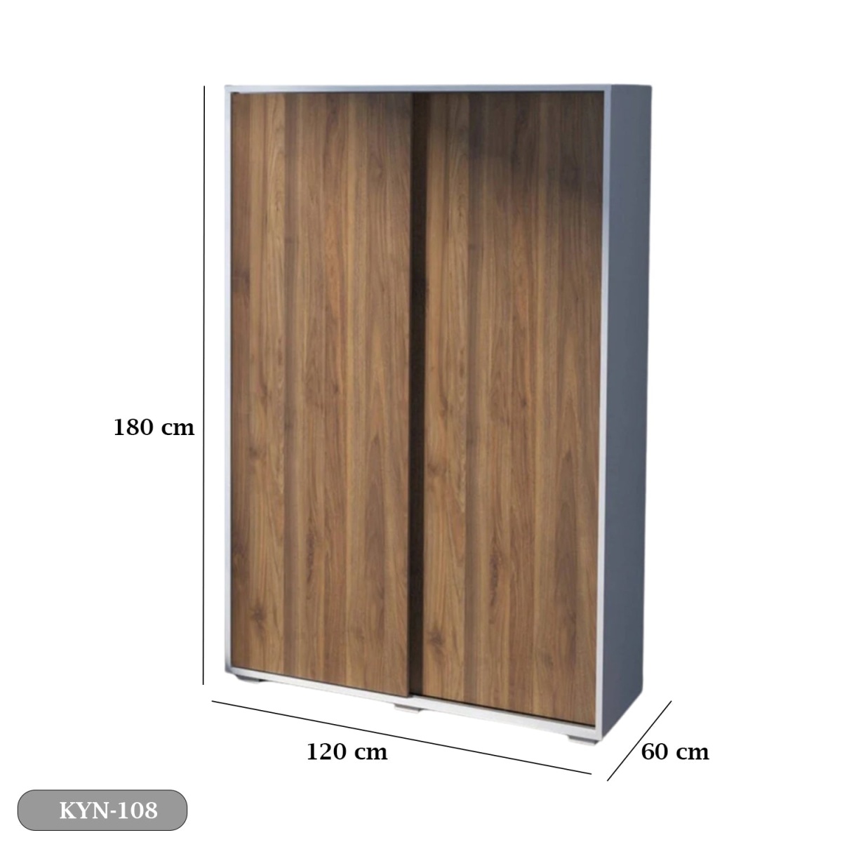 MDF wood wardrobe with HPL layer - KYN-108 - Image 3