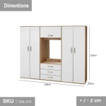 High quality MDF wood wardrobe - OAL-075 - Image 3