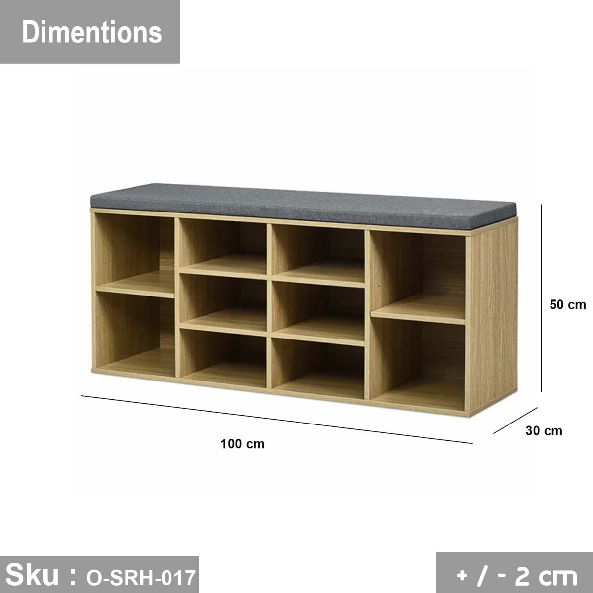 High-quality MDF wooden shoe rack - O-SRH-017 - Image 3