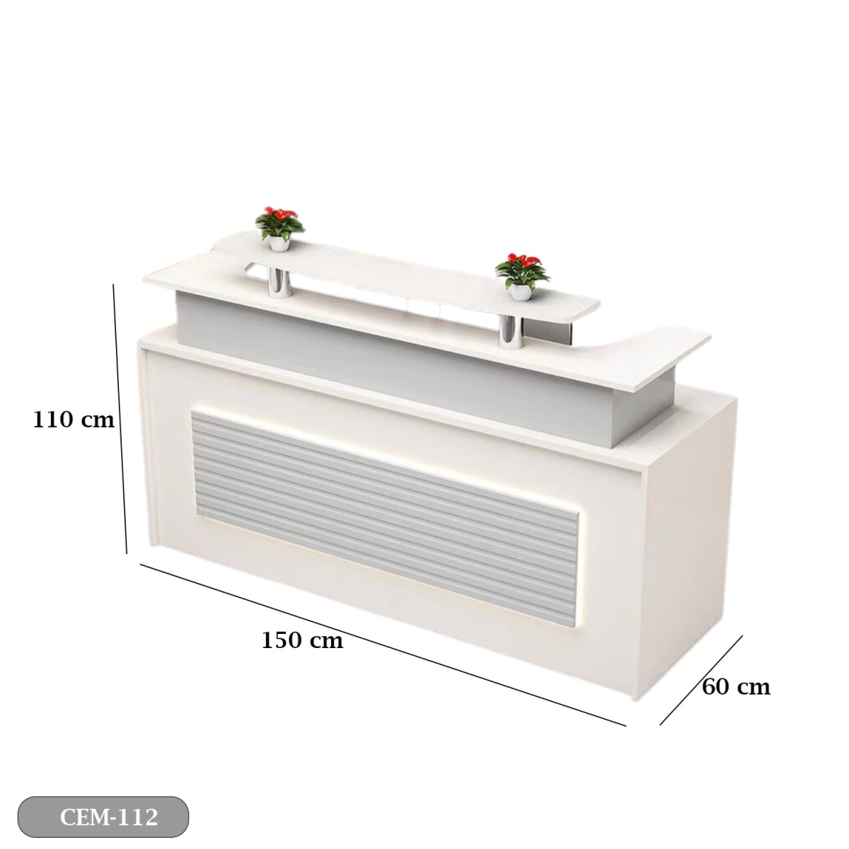 Reception desk - Reception Counter - Spanish MDF wood - CEM-112 - Image 3