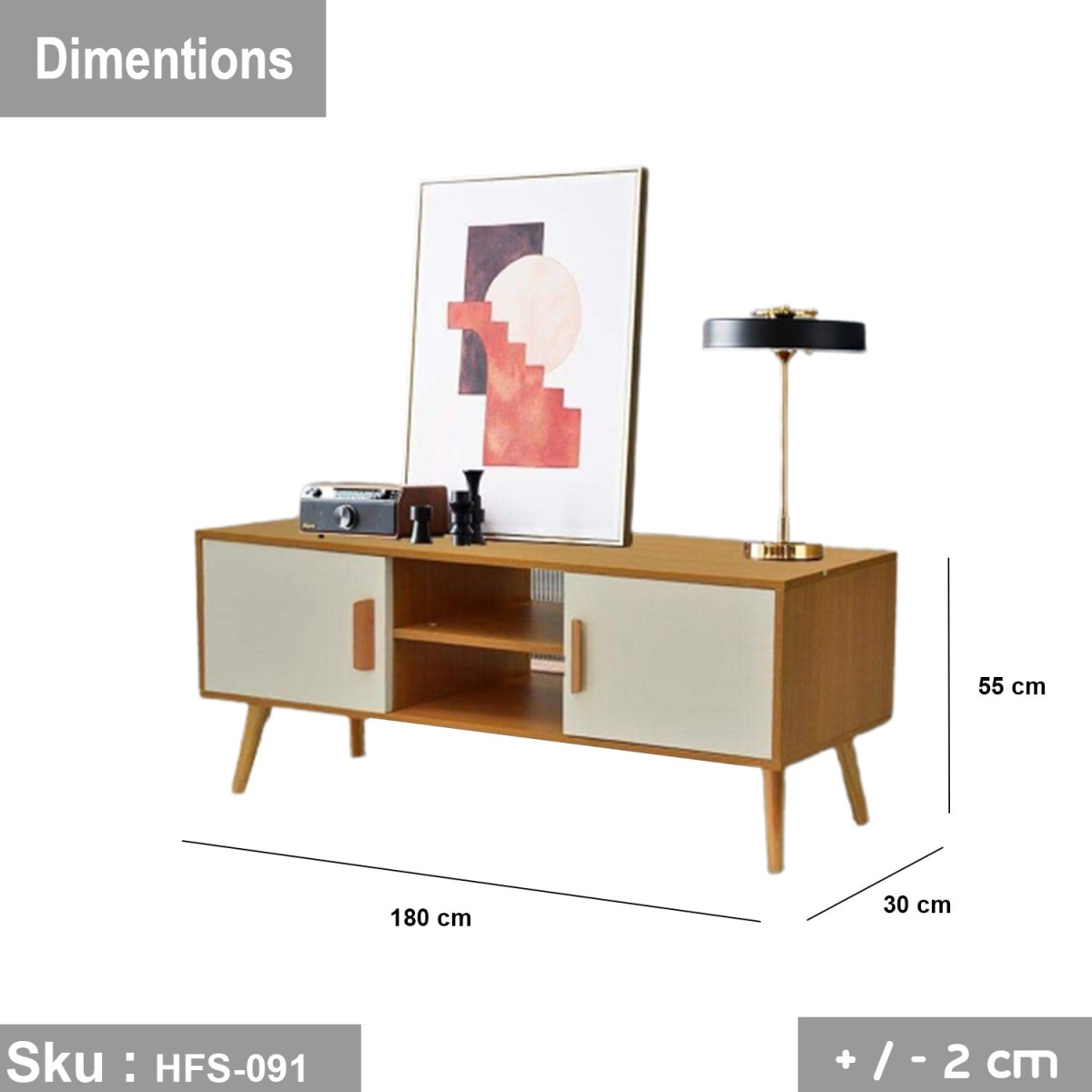 High quality MDF wood TV table - HFS-091 - Image 3