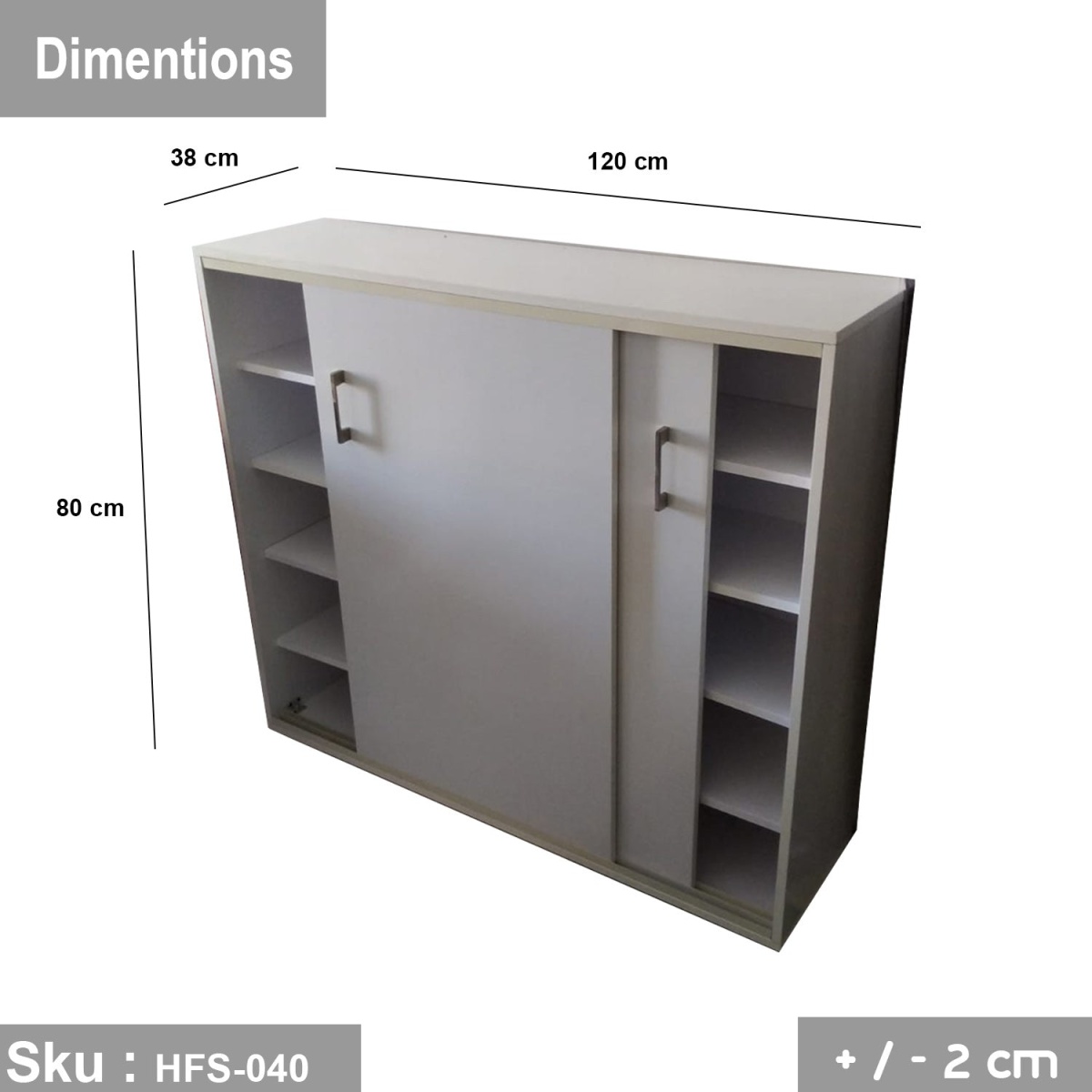 High-quality MDF wooden shoe rack - HFS-040 - Image 3