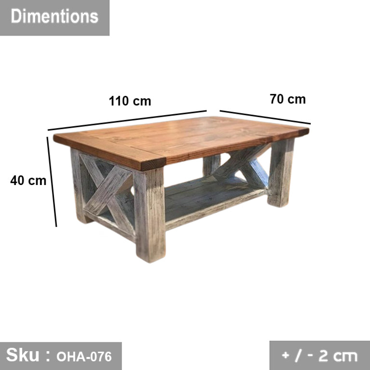 Swedish Wood Coffee Table - OHA-076 - Image 3