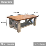 Swedish Wood Coffee Table - OHA-076 - Image 3