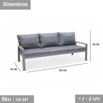 Iron x wood outdoor furniture set for up to 7 people - OS-287 - Image 3