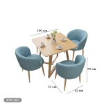 Dining table - 5 pieces of beech wood - natural countertop - KYN-182 - Image 3