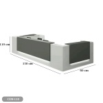 Reception desk - Reception Counter - Spanish MDF wood - CEM-110 - Image 3