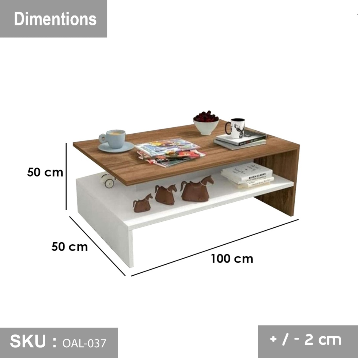 High quality MDF wood coffee table - OAL-037 - Image 3