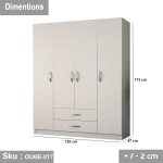 High quality MDF wood wardrobe - OUBE-017 - Image 3