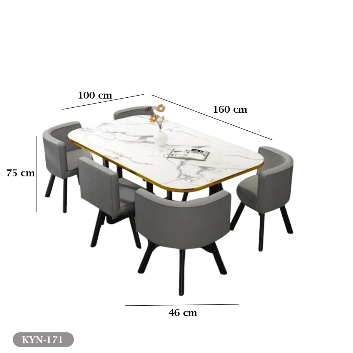 Dining table - 7 pieces of high quality beech wood - KYN-171 - Image 3