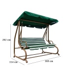 Outdoor swing, intended for relaxing in gardens or outdoor spaces - SEA-005 - Image 3