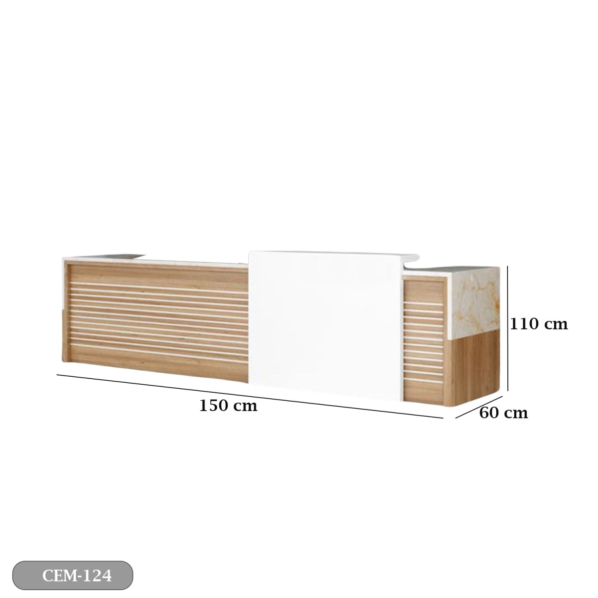 Meeting tab- 240x120 - Spanish MDF wood with metal chassis - CEM-063 - Image 3