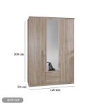 MDF wood wardrobe with melamine layer - KYN-107 - Image 3