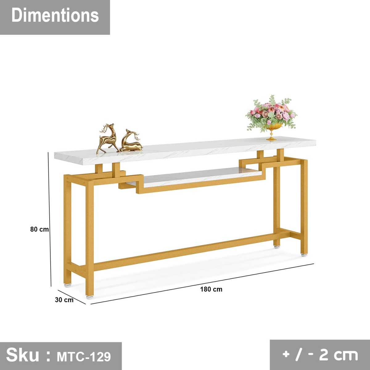 Electrostatic painted metal console - MTC-129 - Image 3