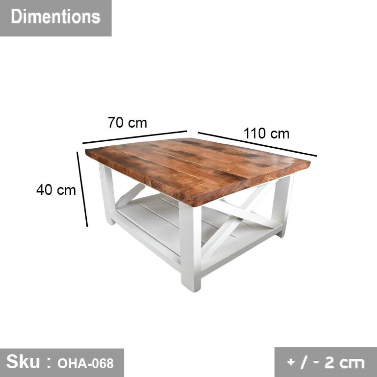 Swedish Wood Coffee Table - OHA-068 - Image 2