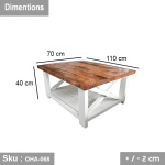 Swedish Wood Coffee Table - OHA-068 - Image 2