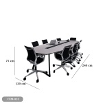 Meeting tab- 240x120 - Spanish MDF wood with metal chassis - CEM-033 - Image 3