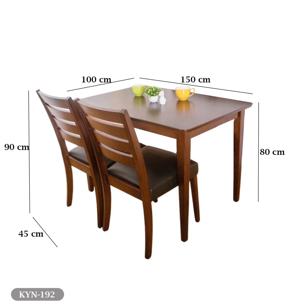 Dining table - 5 pieces of high quality beech wood - KYN-192 - Image 3