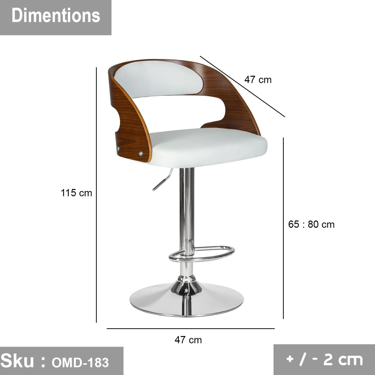 Hydraulic Bar Chair - OMD-183 - Image 4