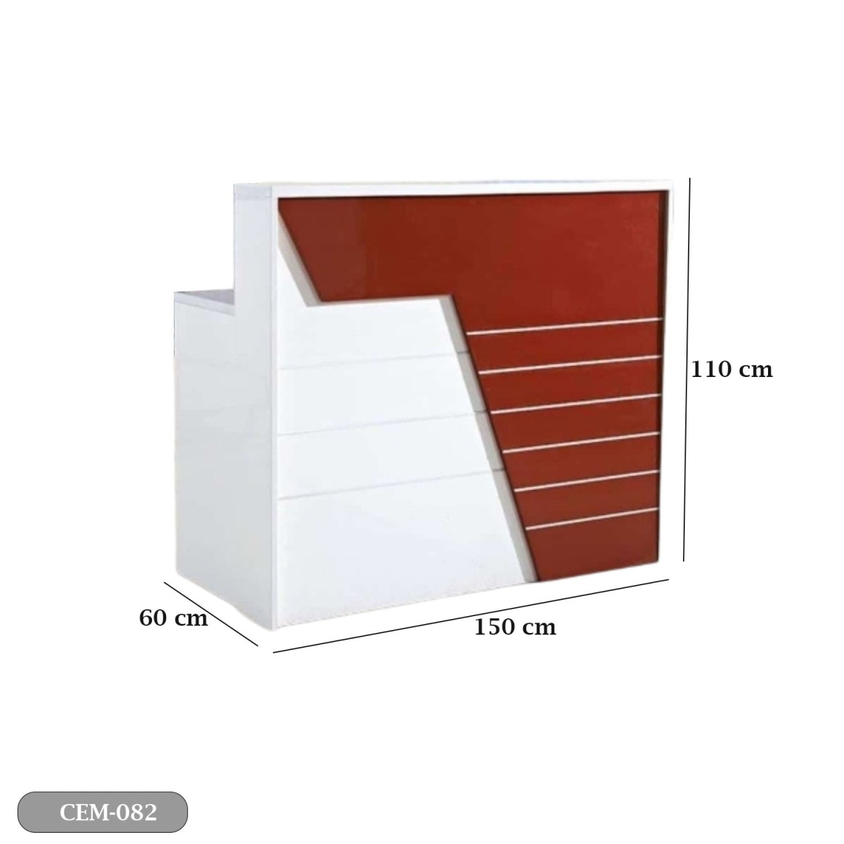 Reception desk - Reception Counter - Spanish MDF wood - CEM-082 - Image 3
