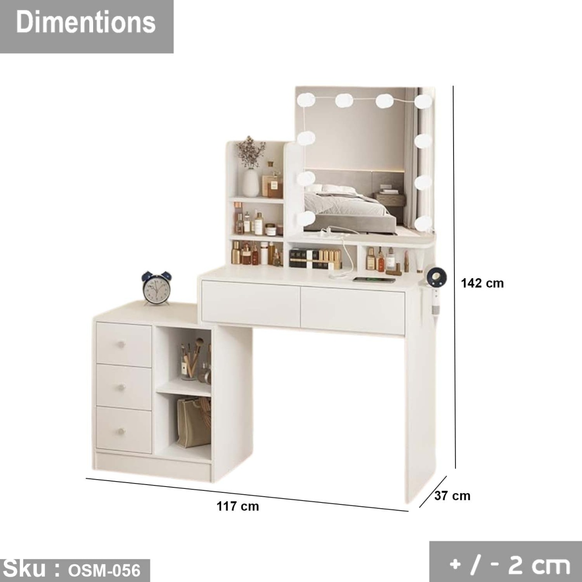 High-quality MDF wood hairstyle - OSM-056 - Image 3