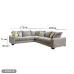 Beech wood corner with linen or velvet fabric - KYN-018 - Image 3