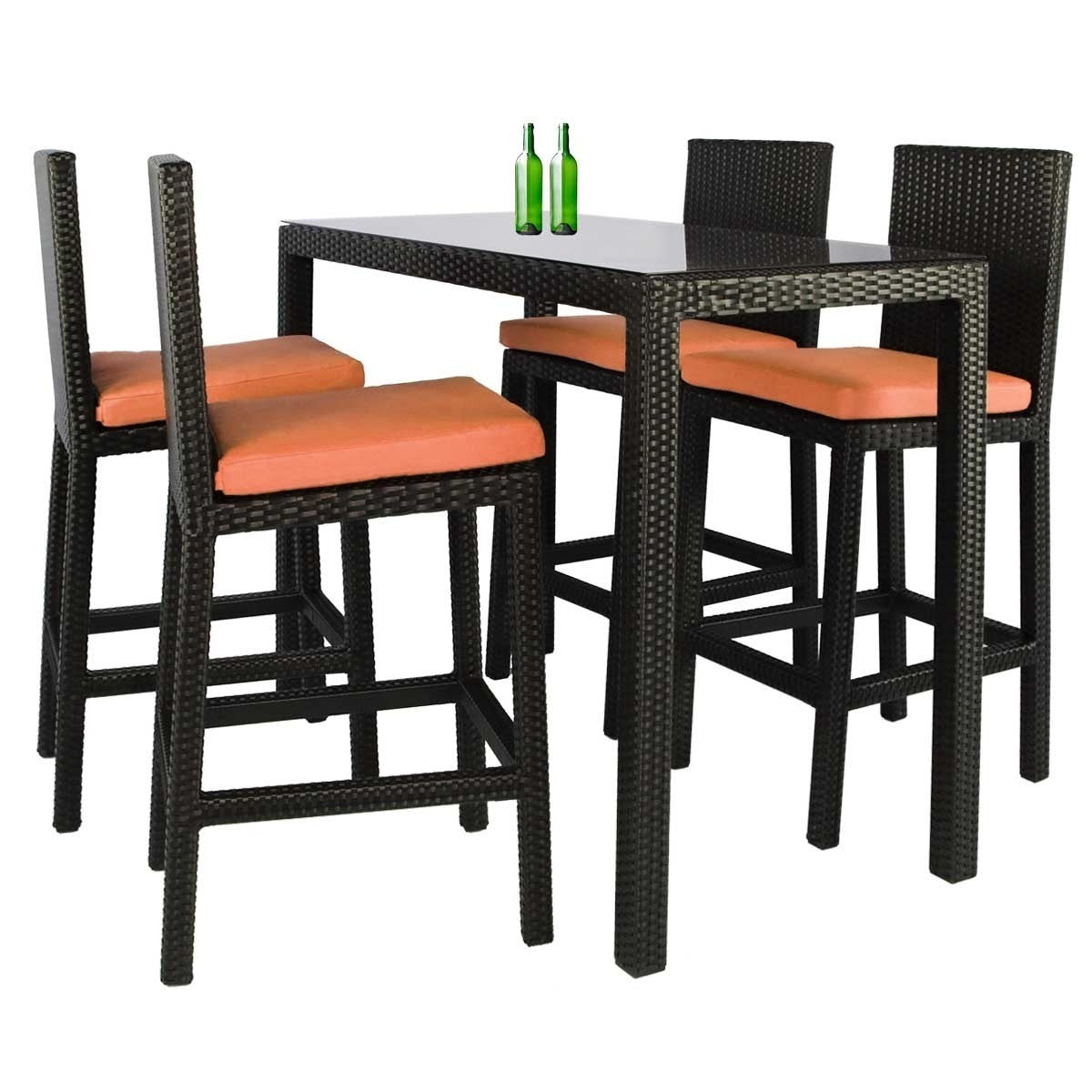 Wesley rattan bar set accommodates 4 people - Image 1