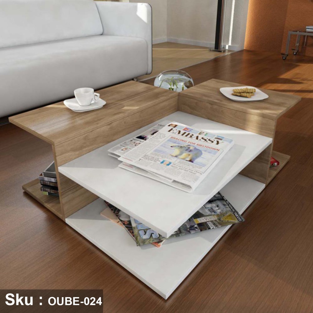 High-quality MDF wooden coffee table - OUBE-024 - Image 4