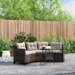 Prussia rattan corner is enough for 4 peopin a semicircular shape