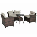 Prussia rattan corner is enough for 4 peopin a semicircular shape - Image 3