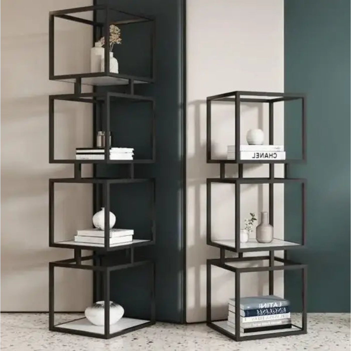 Steel and wood shelving unit - SRS-082 - Image 1