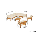 Thiago corner made of beech wood accommodates 9 people - Image 4