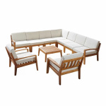Thiago corner made of beech wood accommodates 9 people - Image 3
